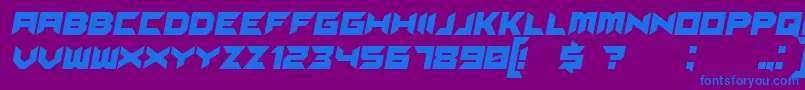SuggestedItalic-fontti – siniset fontit violetilla taustalla