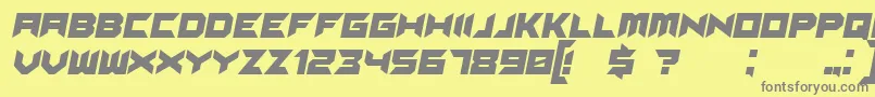 フォントSuggestedItalic – 黄色の背景に灰色の文字