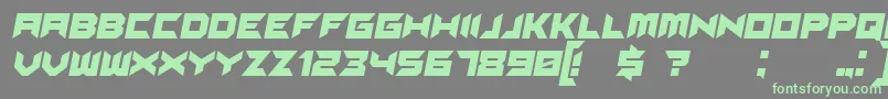 フォントSuggestedItalic – 灰色の背景に緑のフォント