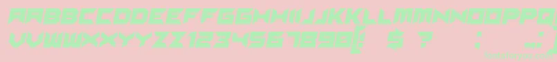 SuggestedItalic Font – Green Fonts on Pink Background