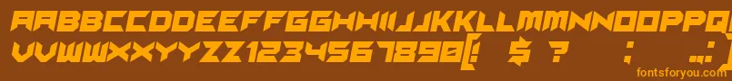 SuggestedItalic Font – Orange Fonts on Brown Background