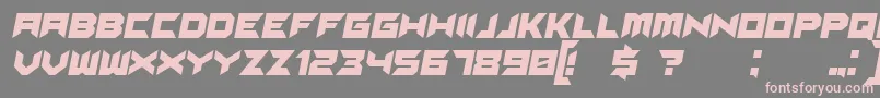 フォントSuggestedItalic – 灰色の背景にピンクのフォント