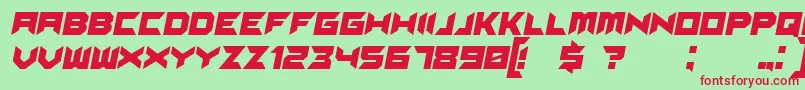 SuggestedItalic Font – Red Fonts on Green Background