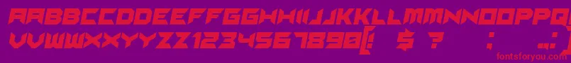 SuggestedItalic Font – Red Fonts on Purple Background