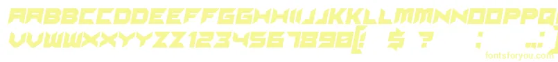 Fonte SuggestedItalic – fontes amarelas em um fundo branco