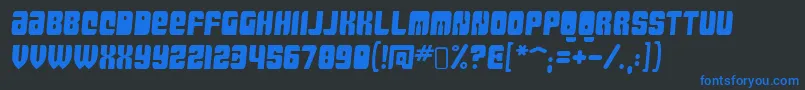 Massive Retaliation Font – Blue Fonts on Black Background