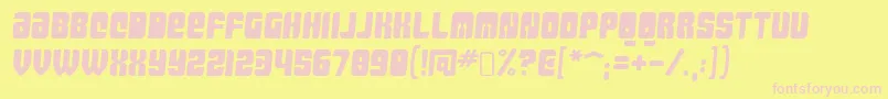 Massive Retaliation Font – Pink Fonts on Yellow Background