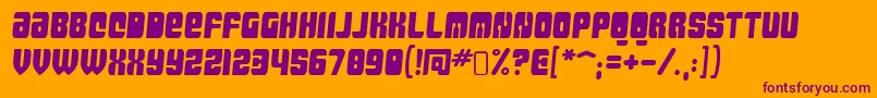 Massive Retaliation-fontti – violetit fontit oranssilla taustalla