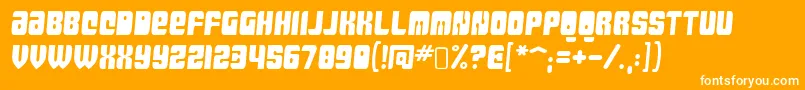 Massive Retaliation Font – White Fonts on Orange Background