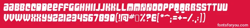 Massive Retaliation Font – White Fonts on Red Background