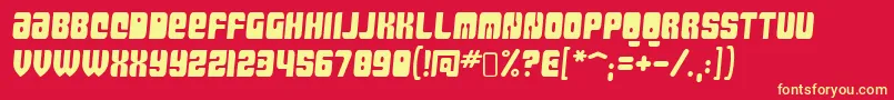 Massive Retaliation Font – Yellow Fonts on Red Background