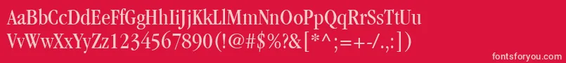 fuente ItcGaramondLtBookCondensed – Fuentes Rosadas Sobre Fondo Rojo