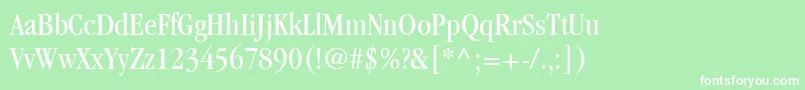 ItcGaramondLtBookCondensed Font – White Fonts on Green Background