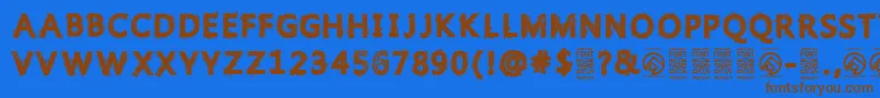 More about GristledfontRegular Font GristledfontRegular Font – Brown Fonts on Blue Background