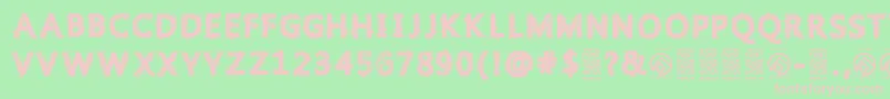 GristledfontRegular Font – Pink Fonts on Green Background