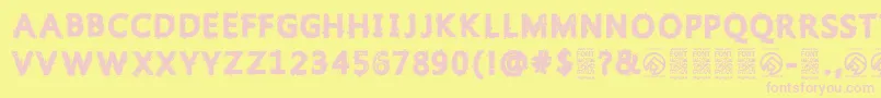 GristledfontRegular Font – Pink Fonts on Yellow Background