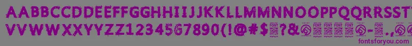GristledfontRegular Font – Purple Fonts on Gray Background