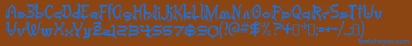 Шрифт TobintaxRegular – синие шрифты на коричневом фоне