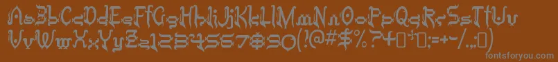 TobintaxRegular Font – Gray Fonts on Brown Background