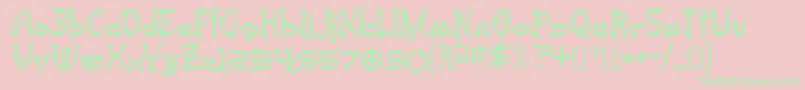 TobintaxRegular Font – Green Fonts on Pink Background