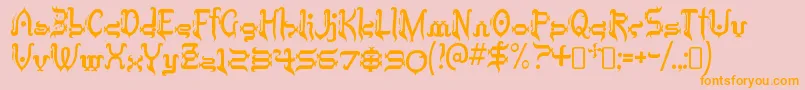 TobintaxRegular Font – Orange Fonts on Pink Background