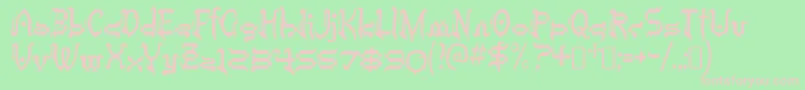 TobintaxRegular Font – Pink Fonts on Green Background