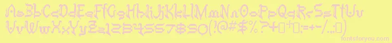 TobintaxRegular Font – Pink Fonts on Yellow Background