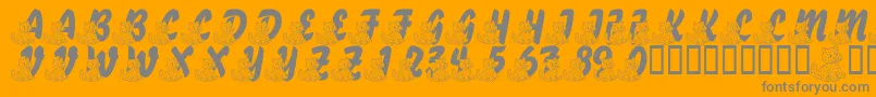 LmsABerryNiceCat Font – Gray Fonts on Orange Background