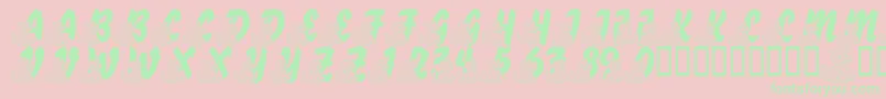 LmsABerryNiceCat Font – Green Fonts on Pink Background