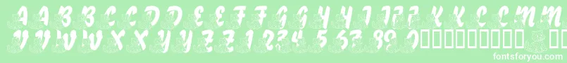 LmsABerryNiceCat Font – White Fonts on Green Background