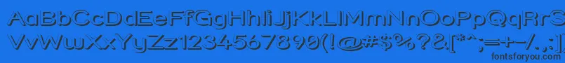 Strshdx Font – Black Fonts on Blue Background