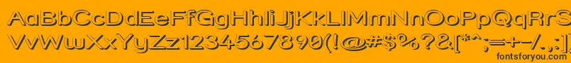 Strshdx Font – Black Fonts on Orange Background