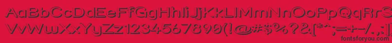 フォントStrshdx – 赤い背景に黒い文字