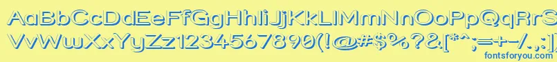 Strshdx Font – Blue Fonts on Yellow Background