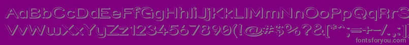 フォントStrshdx – 紫の背景に灰色の文字