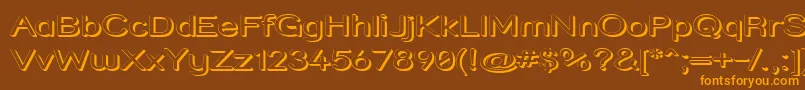 Strshdx Font – Orange Fonts on Brown Background