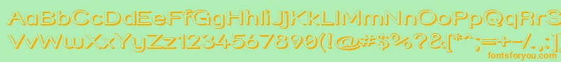 Strshdx Font – Orange Fonts on Green Background