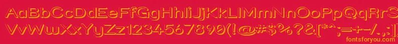 Strshdx Font – Orange Fonts on Red Background