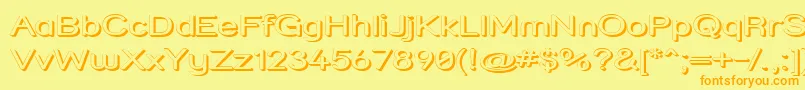 Strshdx Font – Orange Fonts on Yellow Background