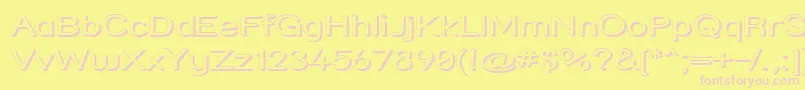 Strshdx Font – Pink Fonts on Yellow Background