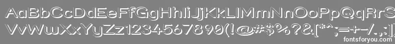 フォントStrshdx – 灰色の背景に白い文字