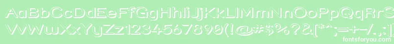 フォントStrshdx – 緑の背景に白い文字