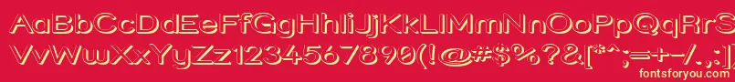 Strshdx Font – Yellow Fonts on Red Background