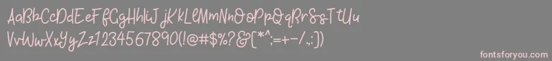 fuente KhBlacklineScriptMedium – Fuentes Rosadas Sobre Fondo Gris