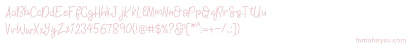 KhBlacklineScriptMedium Font – Pink Fonts on White Background