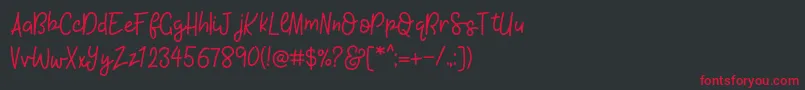fuente KhBlacklineScriptMedium – Fuentes Rojas Sobre Fondo Negro