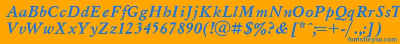 Шрифт Msl4 – синие шрифты на оранжевом фоне