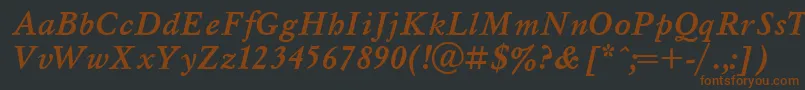 Msl4 Font – Brown Fonts on Black Background