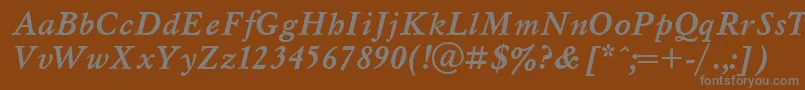 Msl4-Schriftart – Graue Schriften auf braunem Hintergrund