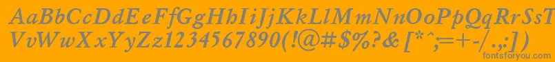 フォントMsl4 – オレンジの背景に灰色の文字